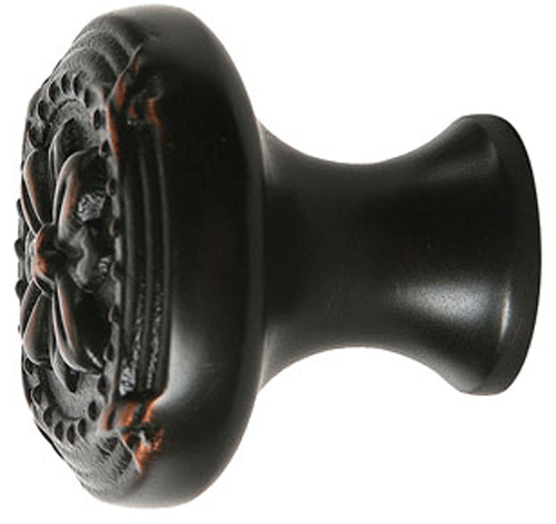 Antique Hardware Emtek 1 3/4 Inch Solid Brass Ribbon & Reed Cabinet & Furniture Knob CABINET KNOB