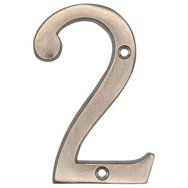 Antique Hardware 4 Inch Tall House Number 2 ADDRESS PLAQUE