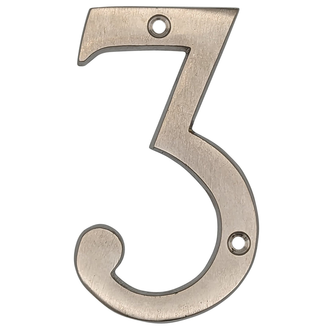 Antique Hardware 4 Inch Tall House Number 3 ADDRESS PLAQUE