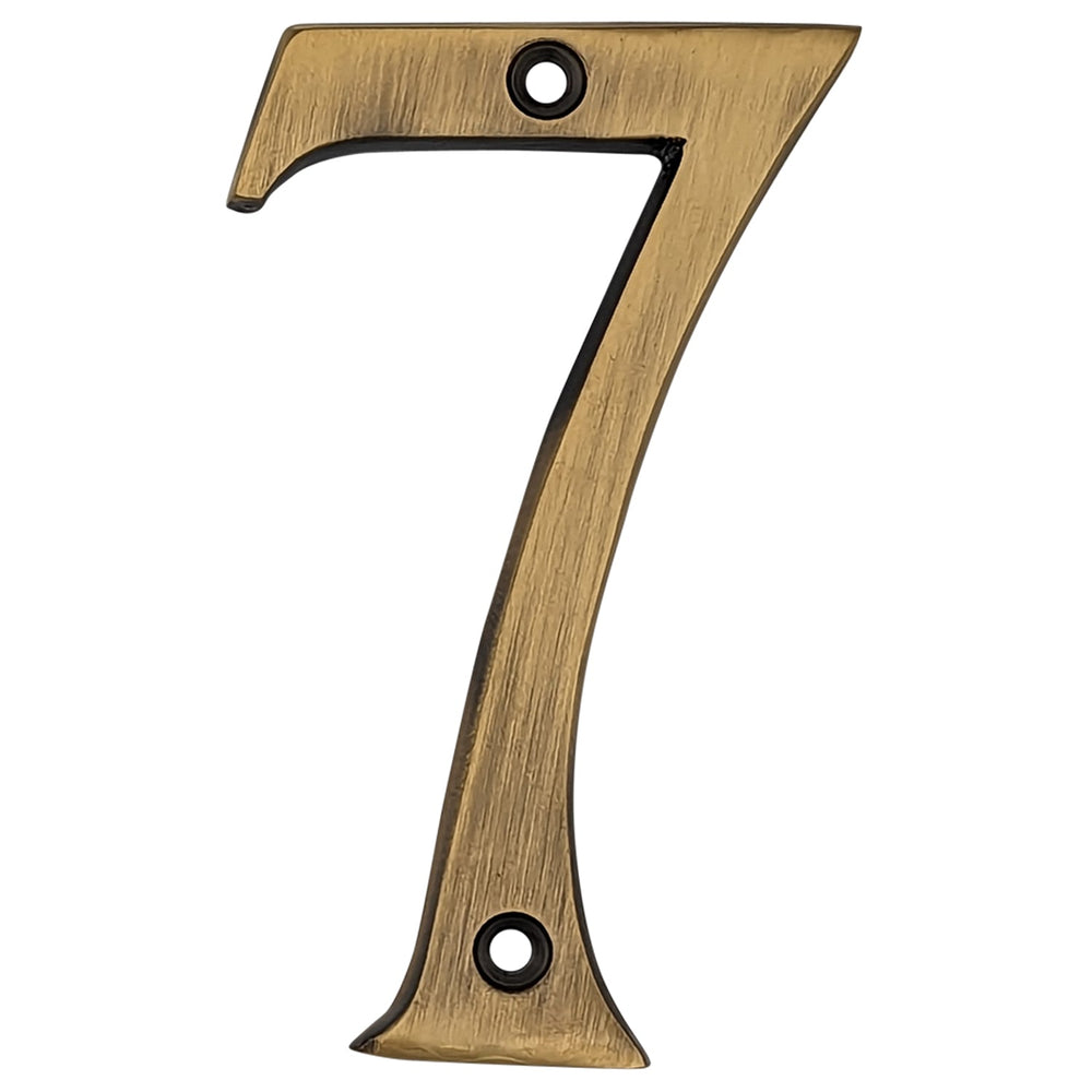 Antique Hardware 4 Inch Tall House Number 7 ADDRESS PLAQUE