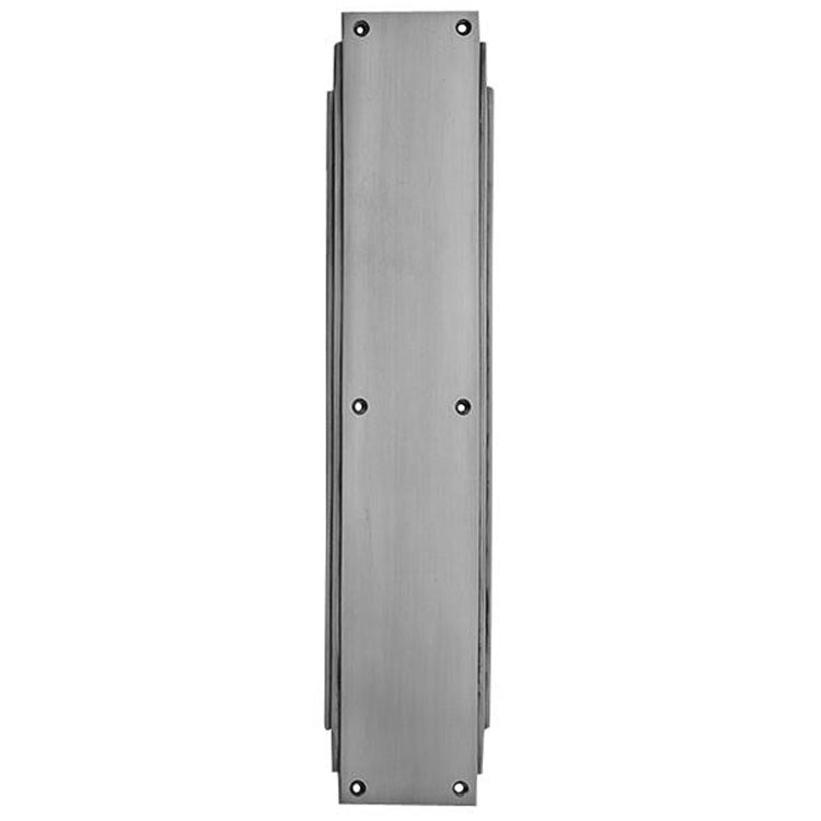##Antique Hardware## 14 Inch Solid Brass Art Deco Skyscraper Push Plate
