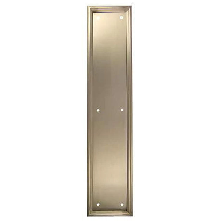 Antique Hardware 15 Inch Solid Brass Framed Push Plate Door Push Plates