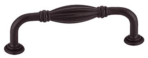 ##Antique Hardware## 6 5/8 Inch (6 Inch c-c) Tuscany Bronze Fluted Fixed Pull