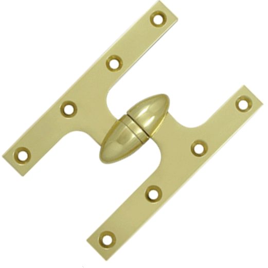 Antique Hardware 6 Inch x 4 Inch Solid Brass Olive Knuckle Hinge HINGE