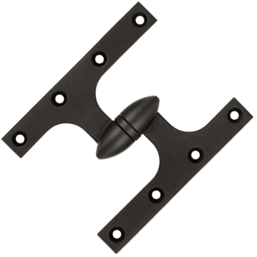 ##Antique Hardware## 6 Inch x 5 Inch Solid Brass Olive Knuckle Hinge