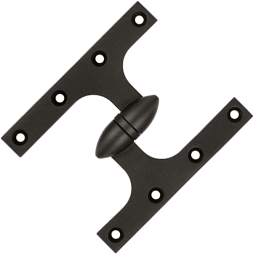 ##Antique Hardware## 6 Inch x 5 Inch Solid Brass Olive Knuckle Hinge
