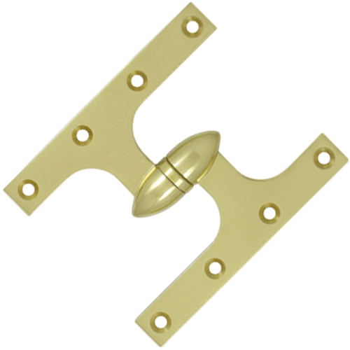 ##Antique Hardware## 6 Inch x 5 Inch Solid Brass Olive Knuckle Hinge
