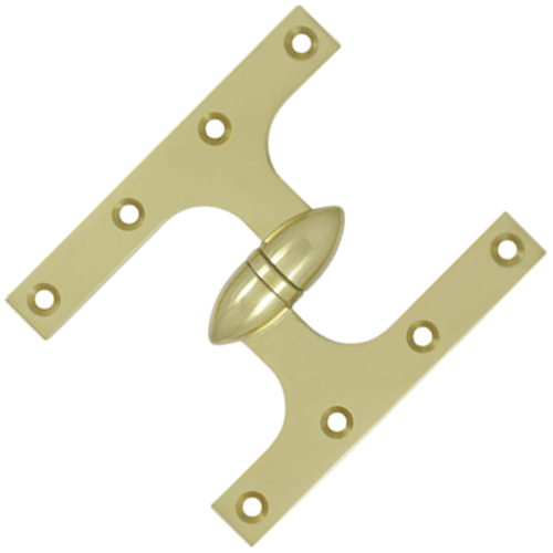 ##Antique Hardware## 6 Inch x 5 Inch Solid Brass Olive Knuckle Hinge