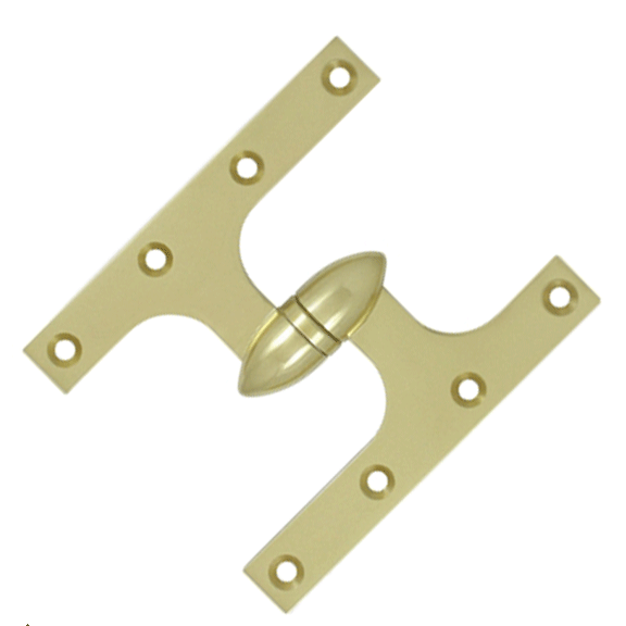 ##Antique Hardware## 6 Inch x 5 Inch Solid Brass Olive Knuckle Hinge