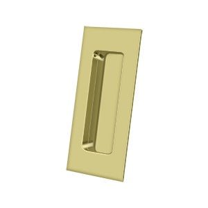 ##Antique Hardware## 4 Inch Heavy Duty Solid Brass Rectangular Flush Pull