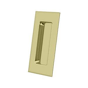 ##Antique Hardware## 4 Inch Heavy Duty Solid Brass Rectangular Flush Pull