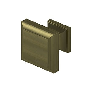 Antique Hardware 1 3/16 Inch Solid Brass Decorative Square Cabinet & Furniture Knob (Several Finishes Available) CABINET PULL