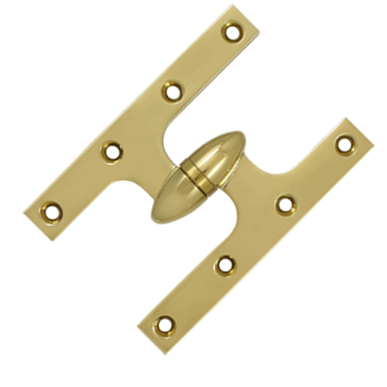 Antique Hardware 6 Inch x 4 Inch Solid Brass Olive Knuckle Hinge HINGE