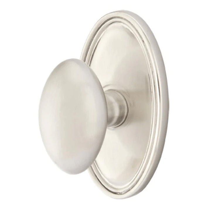 Antique Hardware Emtek Solid Brass Egg Door Knob Set With Oval Rosette EMTEK DOOR KNOB