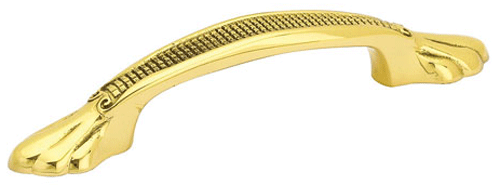 ##Antique Hardware## 8 1/8 Inch (6 Inch c-c) Solid Brass Footed Pull