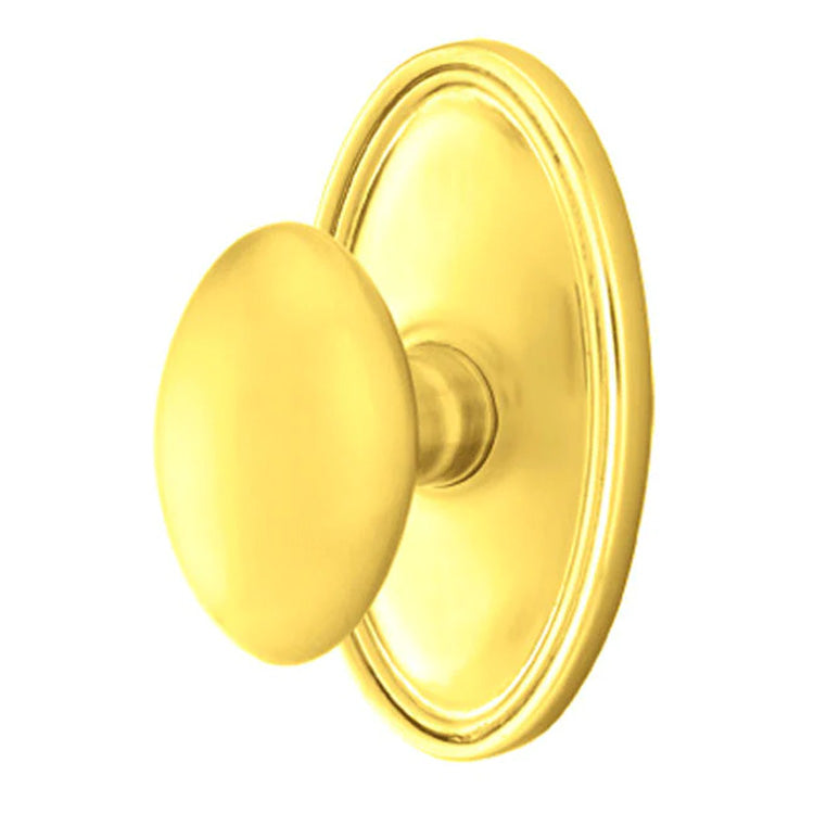 Antique Hardware Emtek Solid Brass Egg Door Knob Set With Oval Rosette EMTEK DOOR KNOB