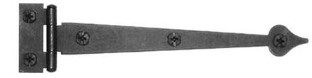 Antique Hardware 6 1/2 Inch Cast Iron Strap Hinge: Black Matte Iron Strap Hinge HINGE