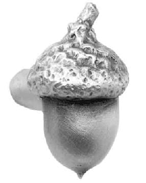 ##Antique Hardware## 1 5/8 Inch Solid Pewter Knob: Acorn Style