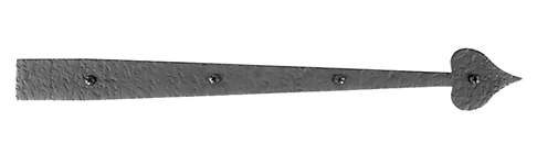 Antique Hardware 8 3/4 Inch Rough Iron Heart Dummy Strap HINGE