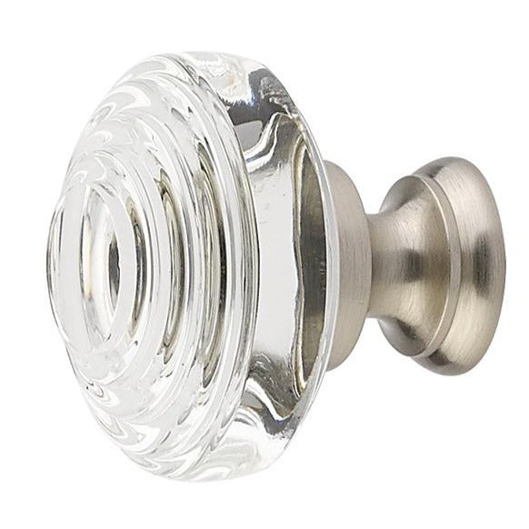 ##Antique Hardware## 1 5/8 Inch Clear Crystal Glass Deco Cabinet & Furniture Knob