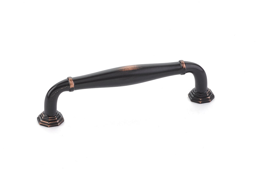 ##Antique Hardware## 4 3/4 Inch (4 Inch c-c) Solid Brass Blythe Pull