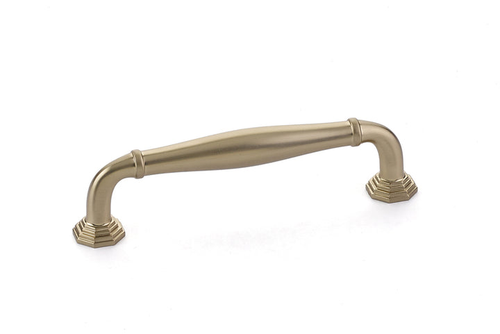 Antique Hardware 4 1/4 Inch (3 1/2 Inch c-c) Solid Brass Blythe Pull CABINET PULL
