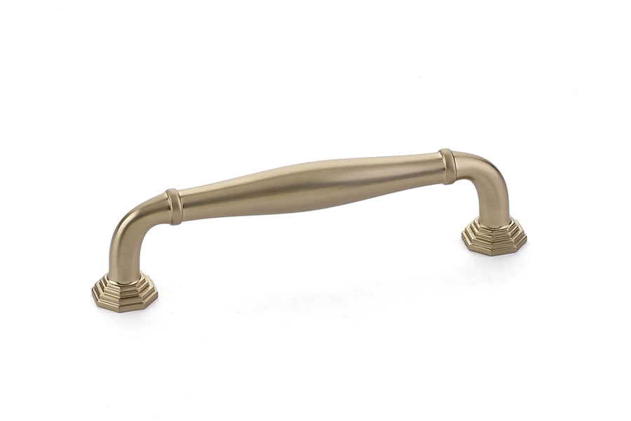 ##Antique Hardware## 4 3/4 Inch (4 Inch c-c) Solid Brass Blythe Pull