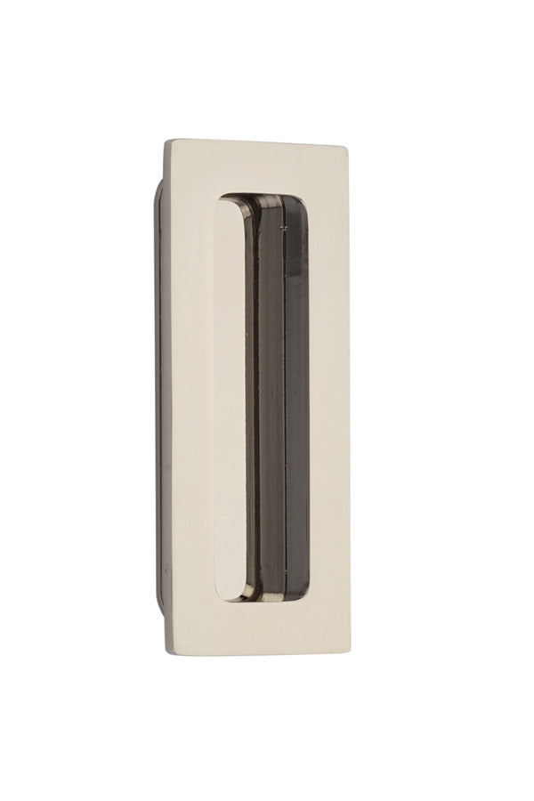 Antique Hardware 4 Inch Solid Brass Modern Rectangular Flush Pull FLUSH-PULL-POCKET DOOR