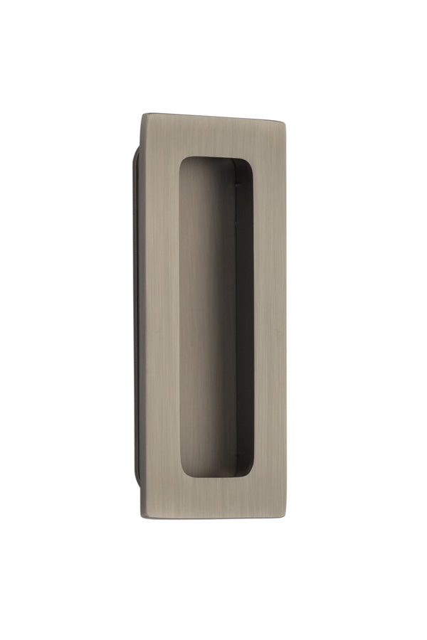 Antique Hardware 4 Inch Solid Brass Modern Rectangular Flush Pull FLUSH-PULL-POCKET DOOR