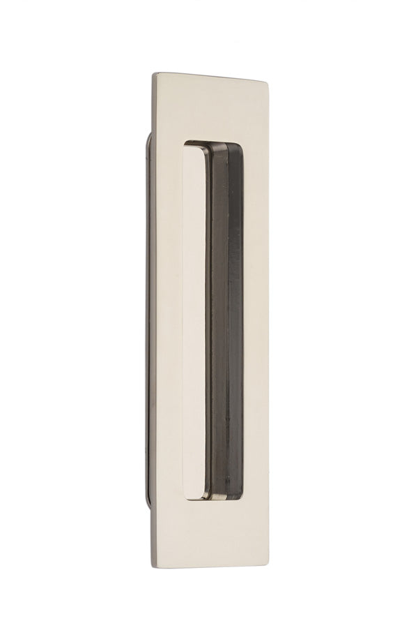 Antique Hardware 6 Inch Solid Brass Modern Rectangular Flush Pull FLUSH-PULL-POCKET DOOR