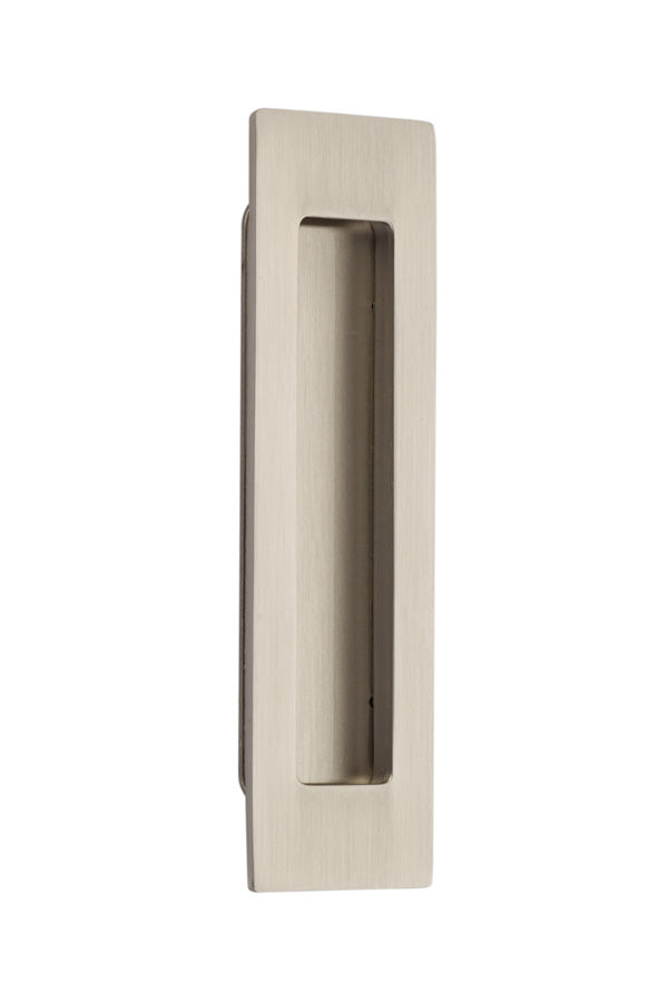 Antique Hardware 6 Inch Solid Brass Modern Rectangular Flush Pull FLUSH-PULL-POCKET DOOR