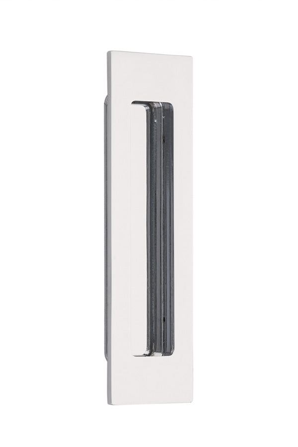 Antique Hardware 6 Inch Solid Brass Modern Rectangular Flush Pull FLUSH-PULL-POCKET DOOR