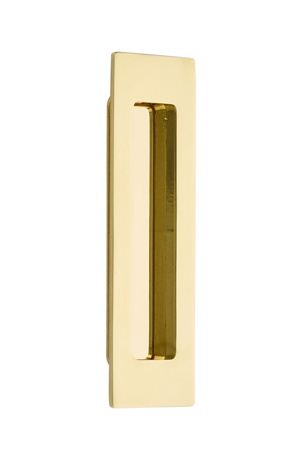 ##Antique Hardware## 7 Inch Solid Brass Modern Rectangular Flush Pull