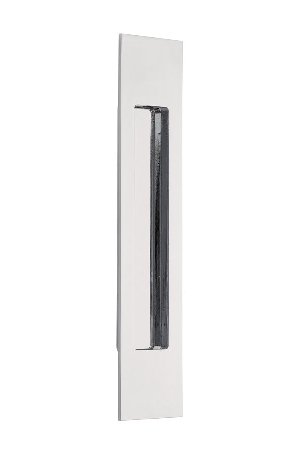 Antique Hardware 10 Inch Solid Brass Modern Rectangular Flush Pull FLUSH-PULL-POCKET DOOR