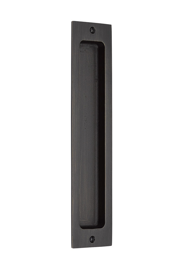 ##Antique Hardware## 10 Inch Sandcast Rustic Modern Rectangular Flush Pull