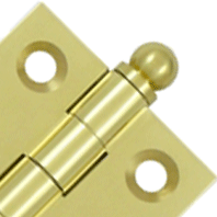 ##Antique Hardware## 1 1/2 Inch x 1 1/2 Inch Solid Brass Cabinet Hinges