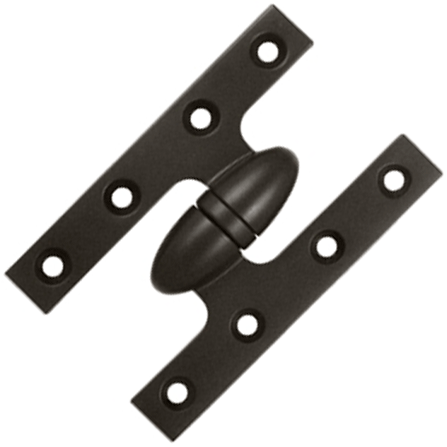 Antique Hardware 5 Inch x 3 1/4 Inch Solid Brass Olive Knuckle Hinge HINGE