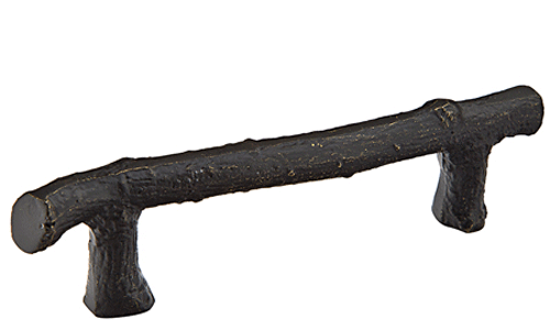 ##Antique Hardware## 4 1/2 Inch (3 1/2 Inch c-c) Sandcast Bronze Twig Pull