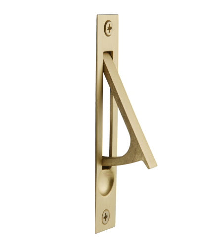 ##Antique Hardware## 4 Inch Solid Brass Edge Pull with Screws