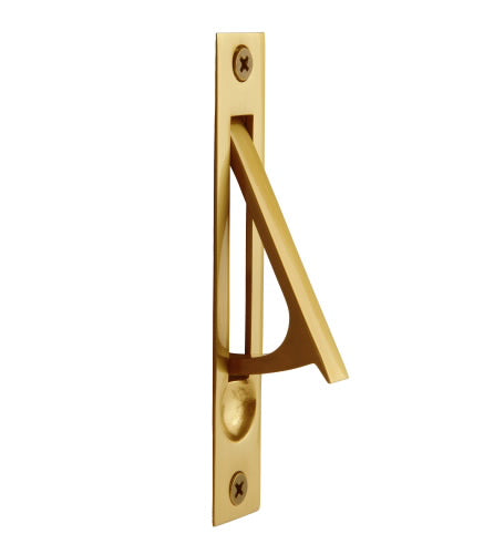 ##Antique Hardware## 4 Inch Solid Brass Edge Pull with Screws