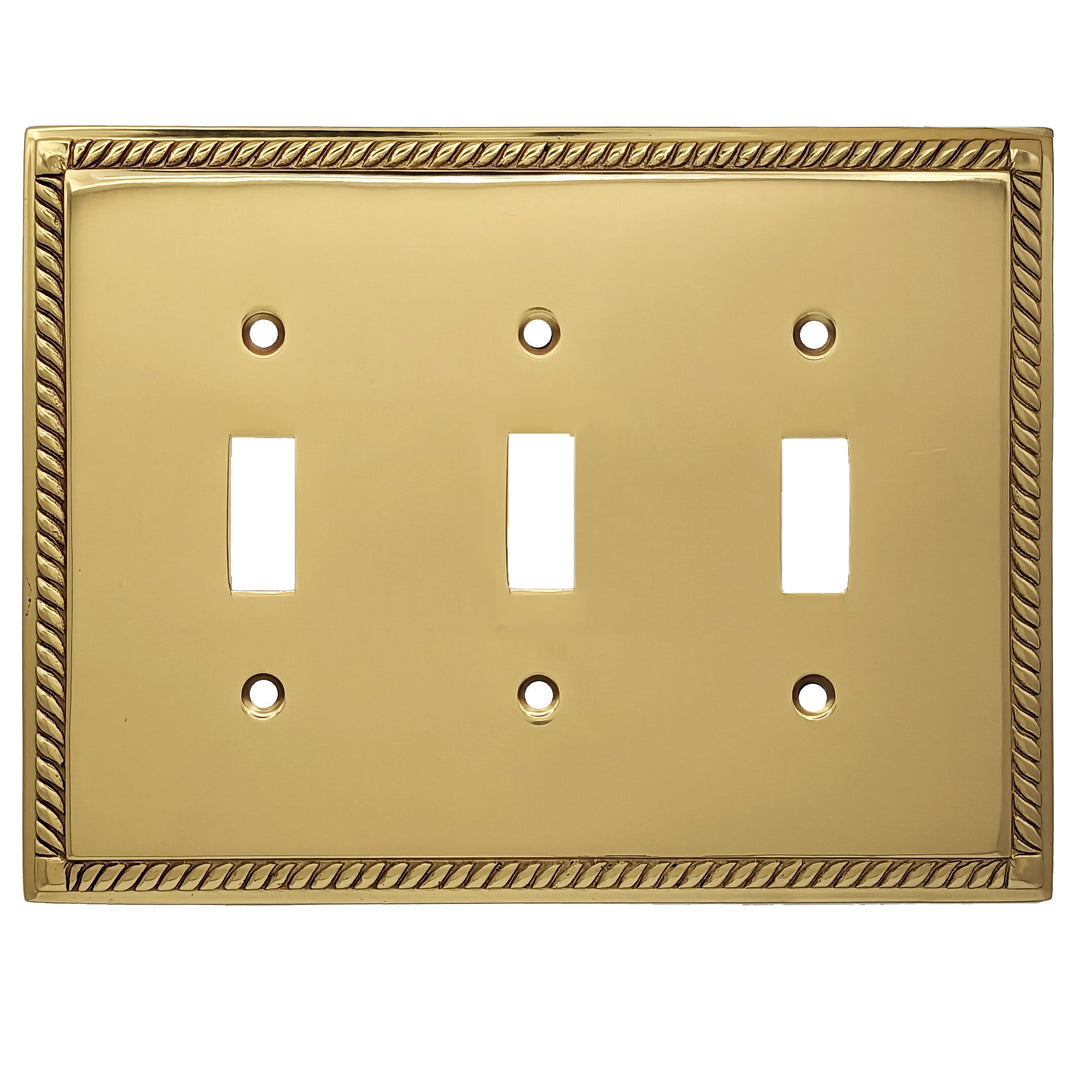 ##Antique Hardware## English Georgian Roped Wall Plate (Several Finishes Available)