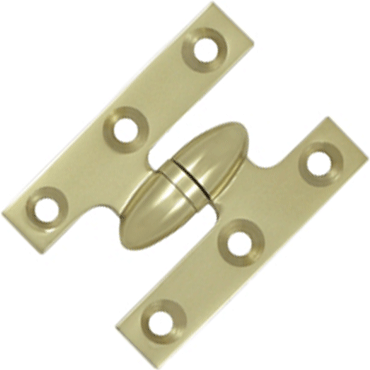 Antique Hardware 2 Inch x 1 1/2 Inch Solid Brass Olive Knuckle Hinge HINGE