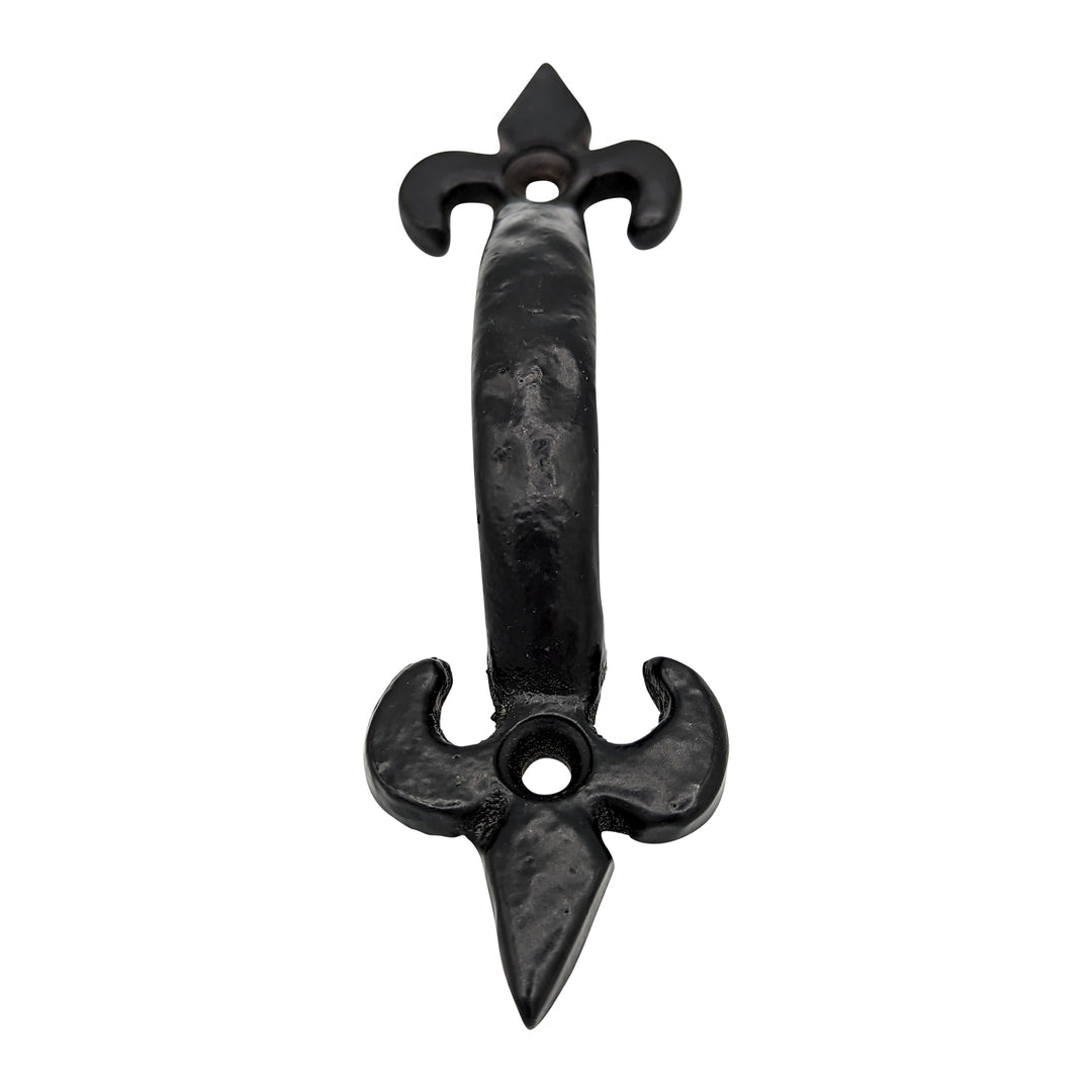 Antique Hardware 4 1/4 Inch Solid Brass Colonial Style Pull (Flat Black Finish) 