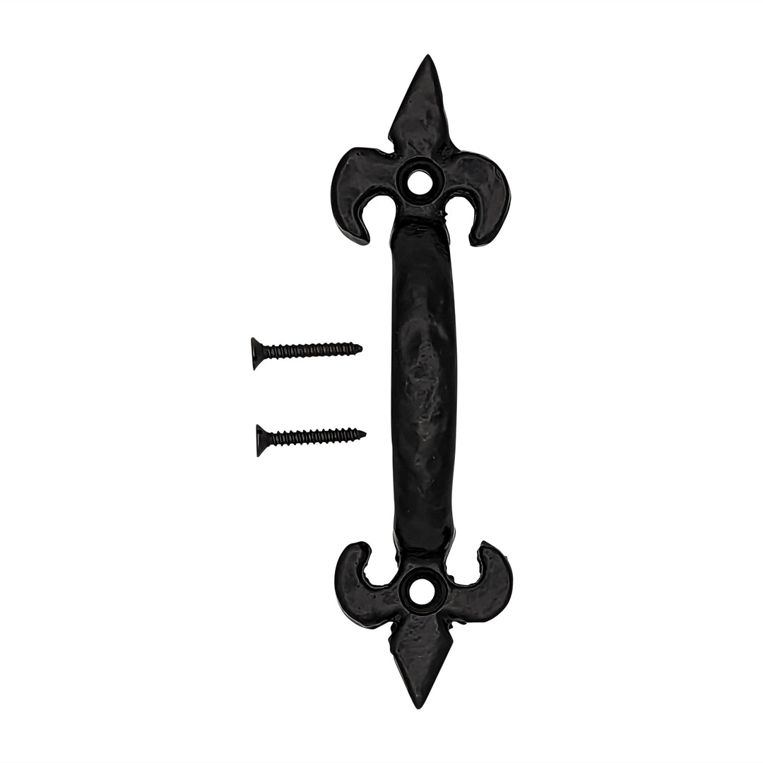 Antique Hardware 4 1/4 Inch Solid Brass Colonial Style Pull (Flat Black Finish) 