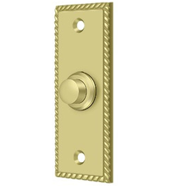 ##Antique Hardware## 3 1/3 Inch Solid Brass Doorbell Button