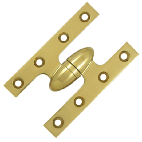 Antique Hardware 5 Inch x 3 1/4 Inch Solid Brass Olive Knuckle Hinge HINGE