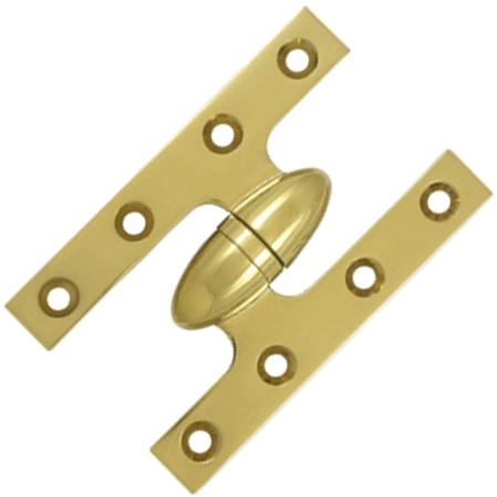 Antique Hardware 5 Inch x 3 1/4 Inch Solid Brass Olive Knuckle Hinge HINGE
