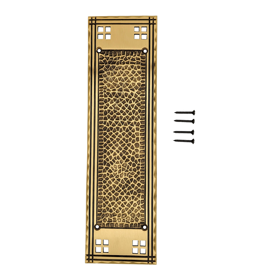 ##Antique Hardware## 12 Inch Craftsman Style Push Plate