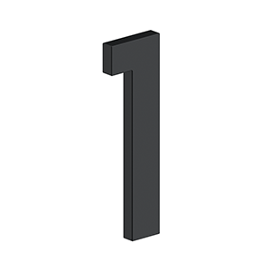 Antique Hardware 4 Inch Tall B Series Stainless Steel Number 1 (Several Finishes) LETTER PLAQUE