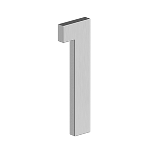 Antique Hardware 4 Inch Tall B Series Stainless Steel Number 1 (Several Finishes) LETTER PLAQUE